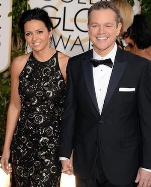 2014 Golden Globes - Red Carpet - Matt Damon and Luciana Damon